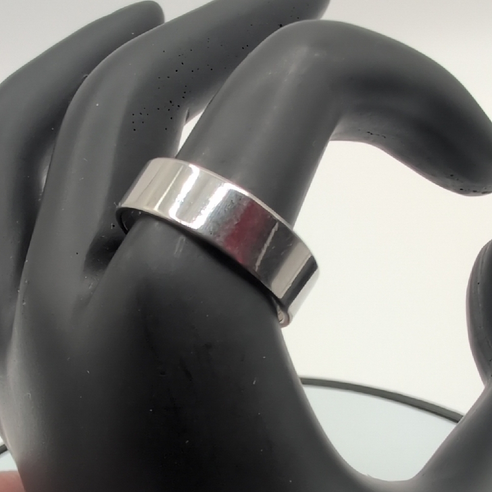 NWOT Sleek Silver Toned Band Ring Stainless Steel